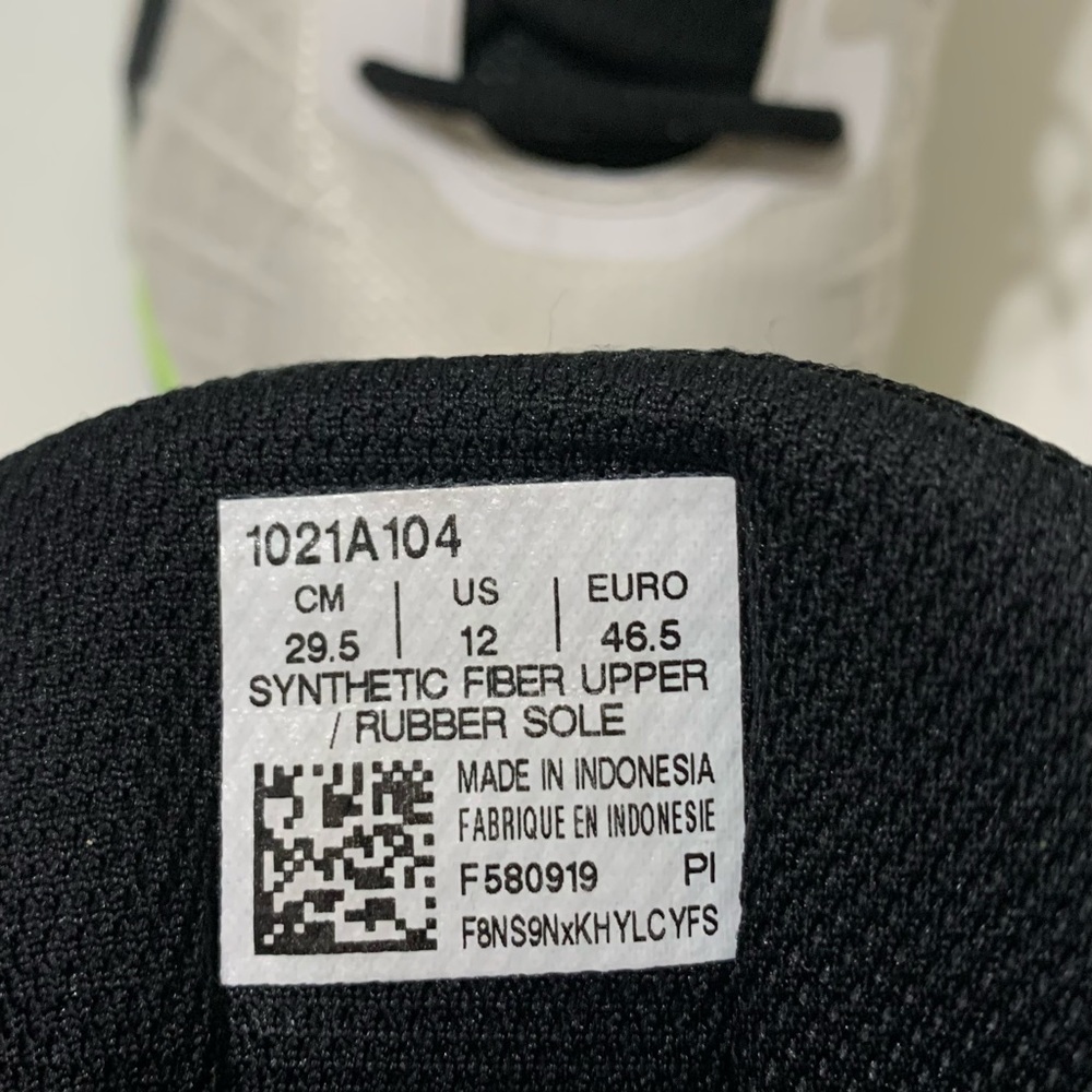 Asics Mens Gel Quantum 180 4 Shoes Size 12 White Safety-Yellow 1021A104-104 - Picture 7 of 11